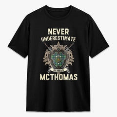 McThomas Ancient Tartan Crest 2D T-shirt - Never Underestimate Style