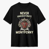 Monypenny Tartan Crest 2D T-shirt - Never Underestimate Style