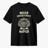 Napier Ancient Tartan Crest 2D T-shirt - Never Underestimate Style