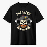 Shepherd Tartan Crest 2D T-shirt - Alba Skull Style