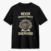 Shepherd Tartan Crest 2D T-shirt - Never Underestimate Style