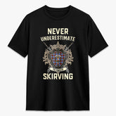 Skirving Tartan Crest 2D T-shirt - Never Underestimate Style