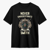 Smith Modern Tartan Crest 2D T-shirt - Never Underestimate Style