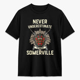 Somerville Tartan Crest 2D T-shirt - Never Underestimate Style
