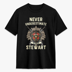 Stewart of Appin Ancient Tartan Crest 2D T-shirt - Never Underestimate Style