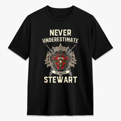 Stewart of Appin Modern Tartan Crest 2D T-shirt - Never Underestimate Style