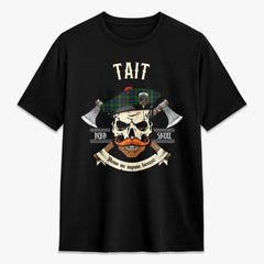Tait Tartan Crest 2D T-shirt - Alba Skull Style