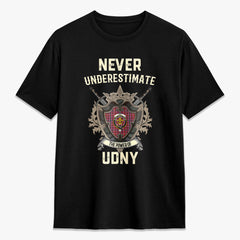 Udny Tartan Crest 2D T-shirt - Never Underestimate Style