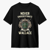 Wallace Hunting Ancient Tartan Crest 2D T-shirt - Never Underestimate Style