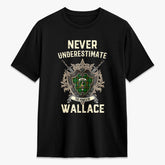Wallace Hunting Modern Tartan Crest 2D T-shirt - Never Underestimate Style
