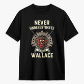 Wallace Weathered Tartan Crest 2D T-shirt - Never Underestimate Style