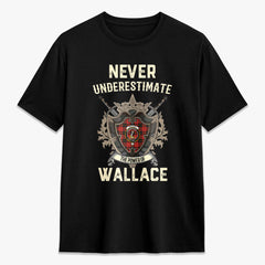 Wallace Weathered Tartan Crest 2D T-shirt - Never Underestimate Style