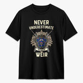 Weir Modern Tartan Crest 2D T-shirt - Never Underestimate Style