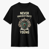 Young Modern Tartan Crest 2D T-shirt - Never Underestimate Style