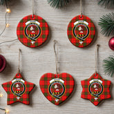 Adair Modern Tartan Crest Christmas Ceramic Ornament