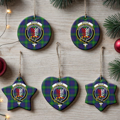 Boyle Tartan Crest Christmas Ceramic Ornament