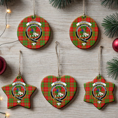 Burnett Ancient Tartan Crest Christmas Ceramic Ornament