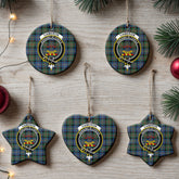 Cameron of Erracht Ancient Tartan Crest Christmas Ceramic Ornament