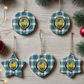 Campbell Dress Ancient Tartan Crest Christmas Ceramic Ornament
