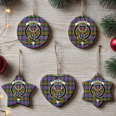 Carnegie Ancient Tartan Crest Christmas Ceramic Ornament