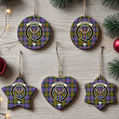 Carnegie Ancient Tartan Crest Christmas Ceramic Ornament