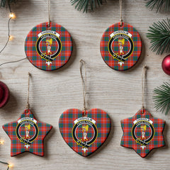 Chisholm Ancient Tartan Crest Christmas Ceramic Ornament