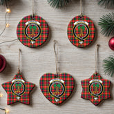 Christie Tartan Crest Christmas Ceramic Ornament
