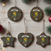Cumming Hunting Ancient Tartan Crest Christmas Ceramic Ornament