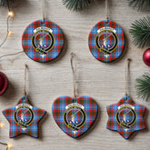Dalmahoy Tartan Crest Christmas Ceramic Ornament