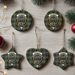 Davidson Tulloch Dress Tartan Crest Christmas Ceramic Ornament
