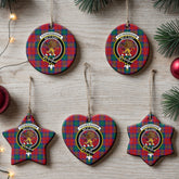 Fotheringham Tartan Crest Christmas Ceramic Ornament