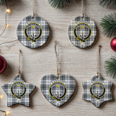 Glendinning Tartan Crest Christmas Ceramic Ornament