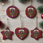 Gow (of Skeoch) Tartan Crest Christmas Ceramic Ornament
