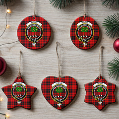 Hogg Tartan Crest Christmas Ceramic Ornament