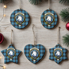 Horsburgh Tartan Crest Christmas Ceramic Ornament