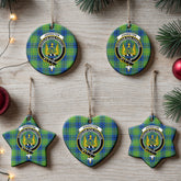 Johnston Ancient Tartan Crest Christmas Ceramic Ornament