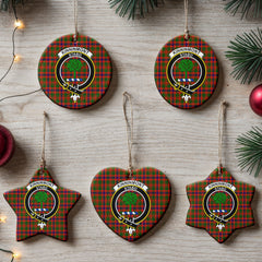 Kinninmont Tartan Crest Christmas Ceramic Ornament