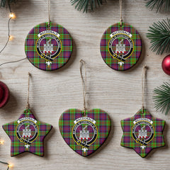 MacDonald (Clan Ranald) Tartan Crest Christmas Ceramic Ornament