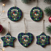 MacDonald of the Isles Hunting Modern Tartan Crest Christmas Ceramic Ornament
