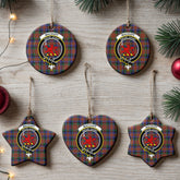 MacDuff Hunting Modern Tartan Crest Christmas Ceramic Ornament