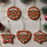 MacGill Modern Tartan Crest Christmas Ceramic Ornament