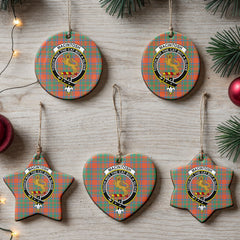 MacIntosh Ancient Tartan Crest Christmas Ceramic Ornament
