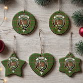 MacKinnon Hunting Modern Tartan Crest Christmas Ceramic Ornament