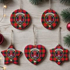 MacNaughten Tartan Crest Christmas Ceramic Ornament