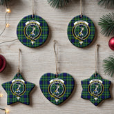 MacNeil of Colonsay Modern Tartan Crest Christmas Ceramic Ornament