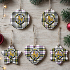 MacPherson Dress Modern Tartan Crest Christmas Ceramic Ornament
