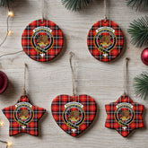 Majoribanks Tartan Crest Christmas Ceramic Ornament
