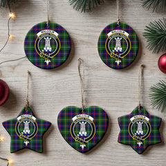 Malcolm (or MacCallum) Tartan Crest Christmas Ceramic Ornament