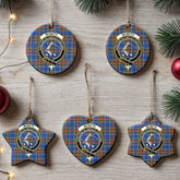 McBeth Ancient Tartan Crest Christmas Ceramic Ornament