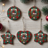McCook Tartan Crest Christmas Ceramic Ornament